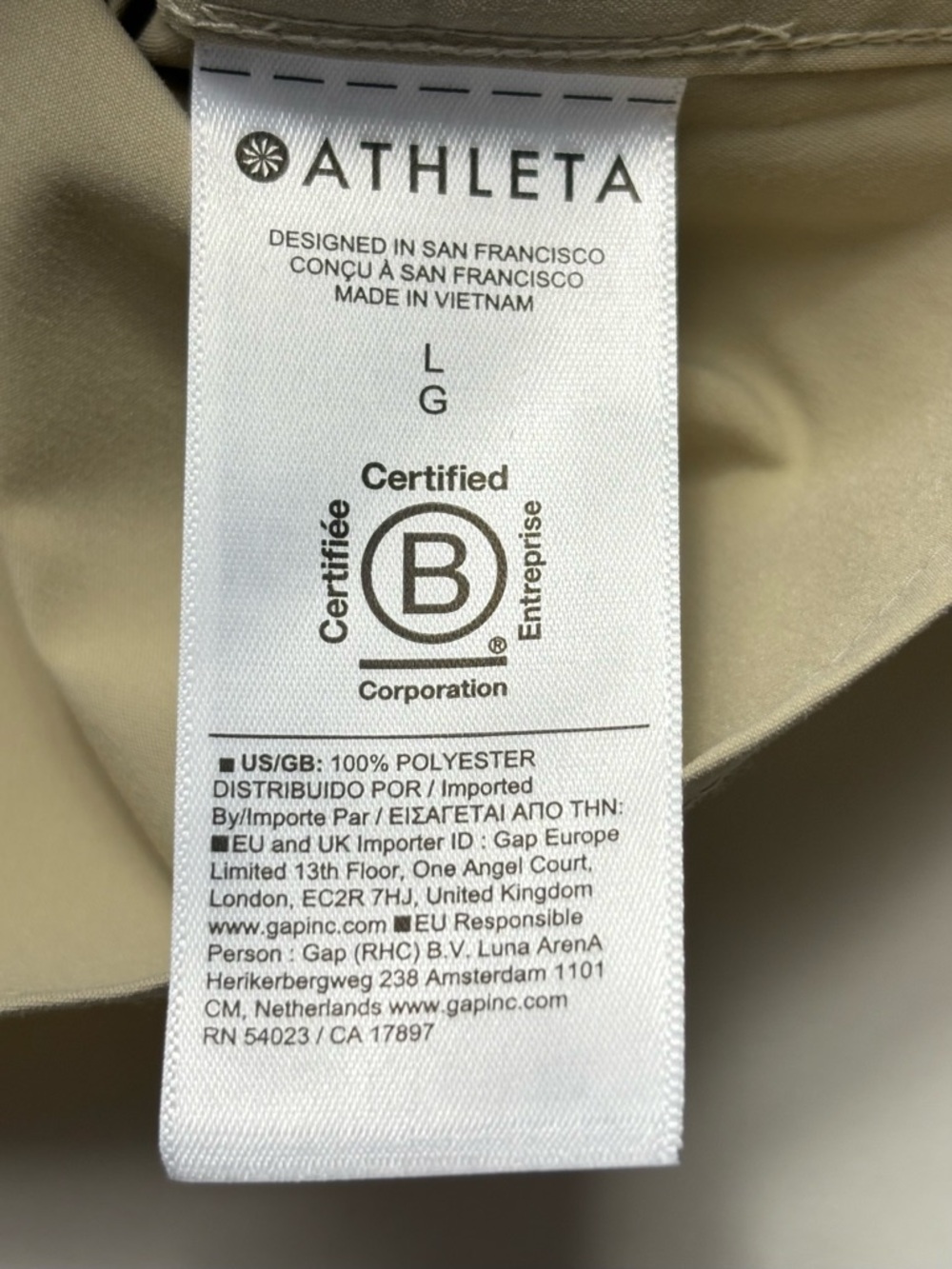 NWT Athleta Midday Ultra Cropped Poplin Shirt • Ecru • Size L - Picture 8 of 11